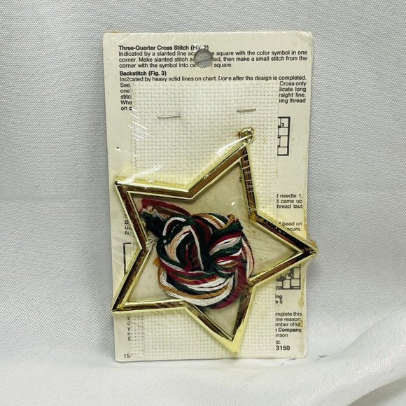 1 Small Christmas Ornaments With Frame New Berlin Cross Stitch Kits Vintage - Picture 7 of 10